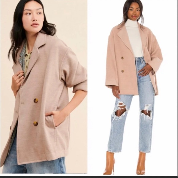 NWT! Free People Oversized Blazer, L - Picture 2 of 16